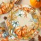 144pcs Serves 24 - Thanksgiving Paper Plates and Napkins Sets,144pcs Watercolor Retro Pumpkin(Retro)9"L x 0.04"W x 9"Th